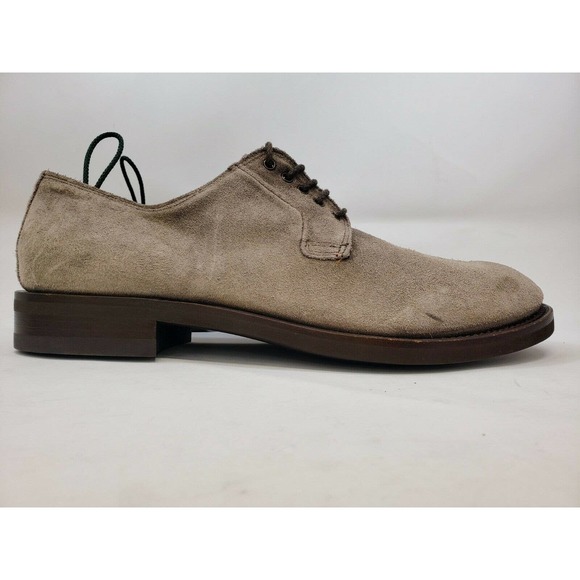 Antonio Maurizi Gray Suede Oxford Dress Shoes Derby Mens EU 43/US 10-10.5 Italy